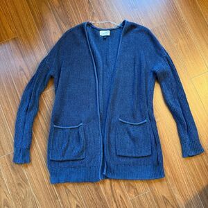 Universal Thread Blue Crochet Knit Long Cardigan Sweater Women’s Size S